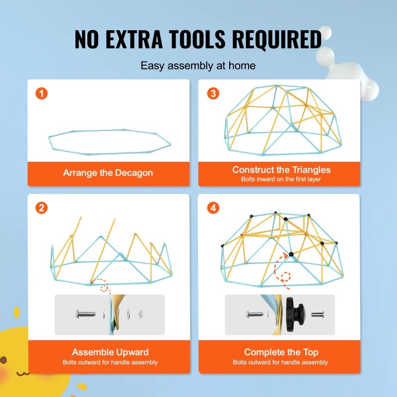 Kiipeilykupoli liukumäellä kuumasinkitty teräs 183×244×91,5 cm 3–9-vuotiaille