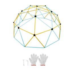 Geodeettinen kiipeilykupu galvanoitu teräs 366 senttimetriä 4–5 lapselle 3–10-vuotiaille