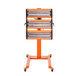 Infrapunakuivauslamppu 3300 wattia ajastin 1 60 minuuttia säädettävä korkeus 200 2400 millimetriä jalustalla