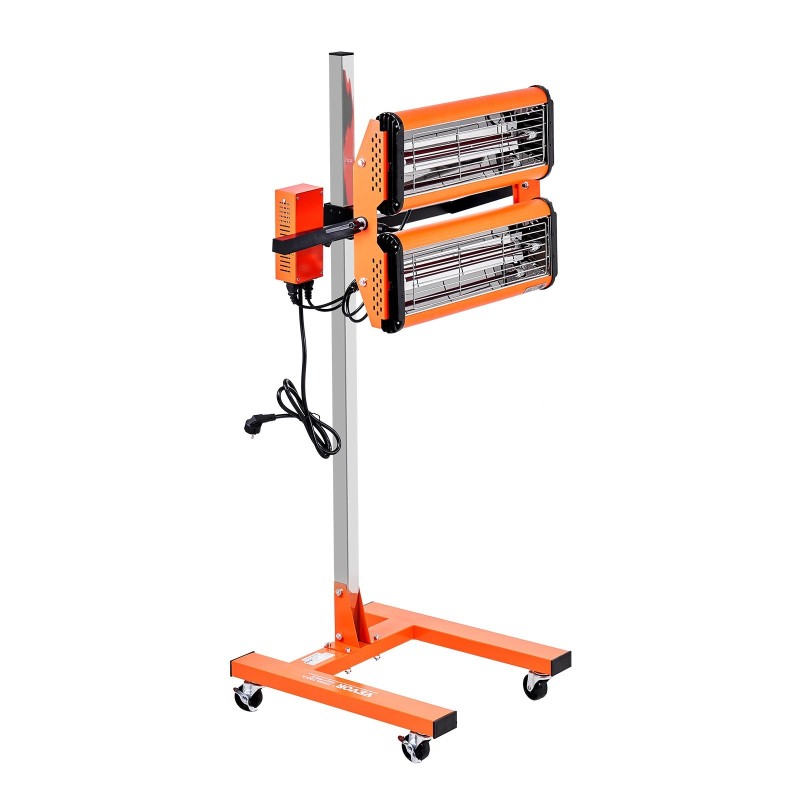 Infrapunakuivauslamppu 2200W ajastin 1–60 min säädettävä korkeus liikuteltava jalusta pyörillä