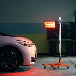 Infrapunakuivain 1500W ajastimella 1–60 min korkeussäädettävä jalusta maalipinnoille