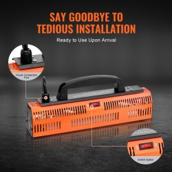 Infrapunakuivauslamppu tuhannen watin käsikäyttöinen ruostumaton teräs ja alumiini auton ja pintojen kuivaukseen