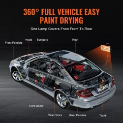 Infrapunalamppu 2000 watin kaksikäyttöinen käsikäyttö ja teline autoille ja huonekaluille