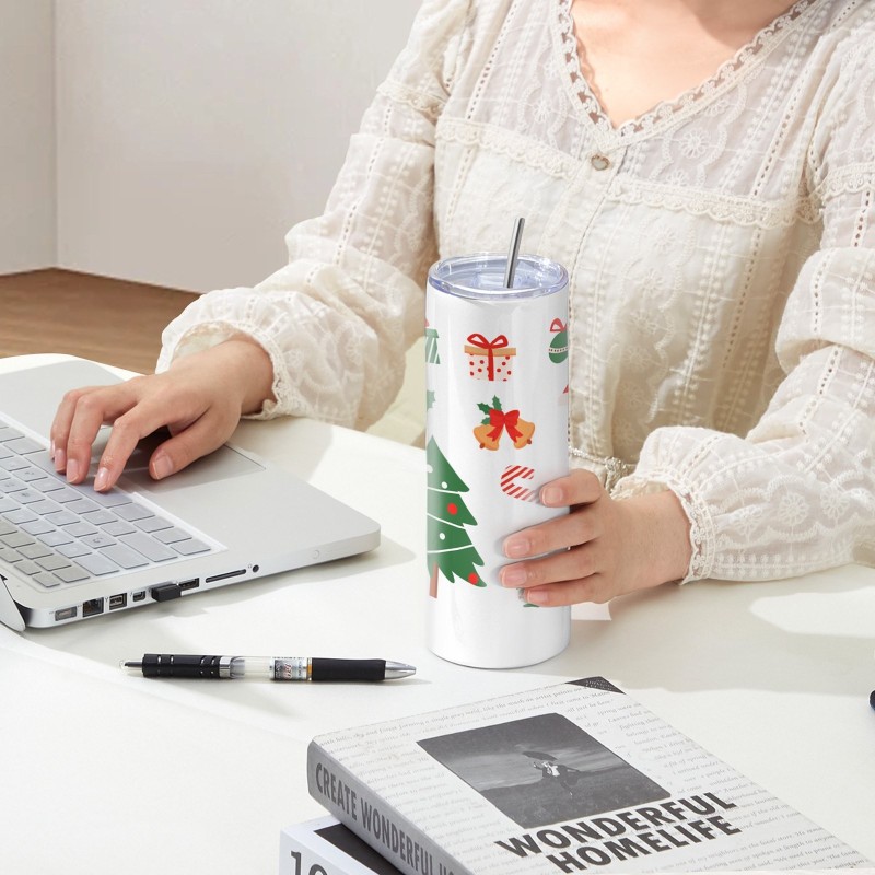 Suorat sublimaatiomukit elintarvikelaatuinen ruostumaton teräs 887 ml 8 kpl kaksoisseinäiset