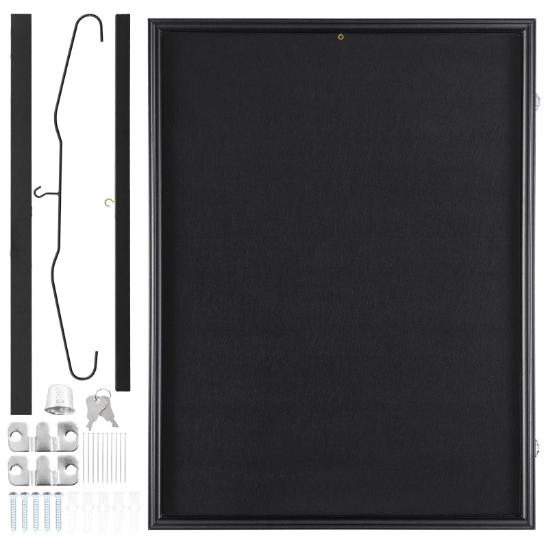 Pelipaitakehys 590×790×40 mm puu ja kuitulevyrunko PC-lasi 98 % UV-suojalla lukittava