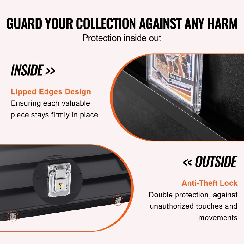 Korttikehys seinälle kuitulevy PC-lasi 98 % UV-suoja 36 kortille