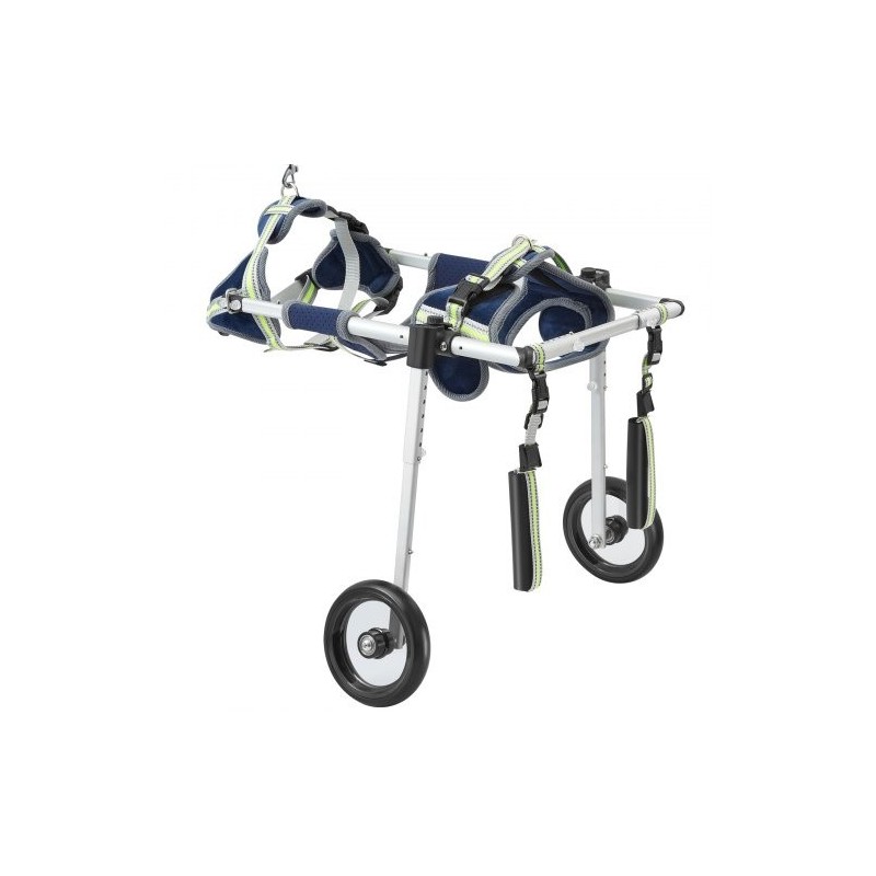 Koiran pyörätuoli ilmailuluokan alumiinirunko säädettävä pieni takajaloille