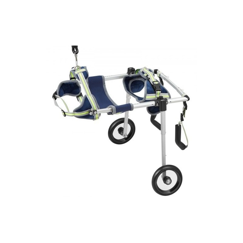 Koiran pyörätuoli ilmailuluokan alumiinirunko säädettävä pieni takajaloille