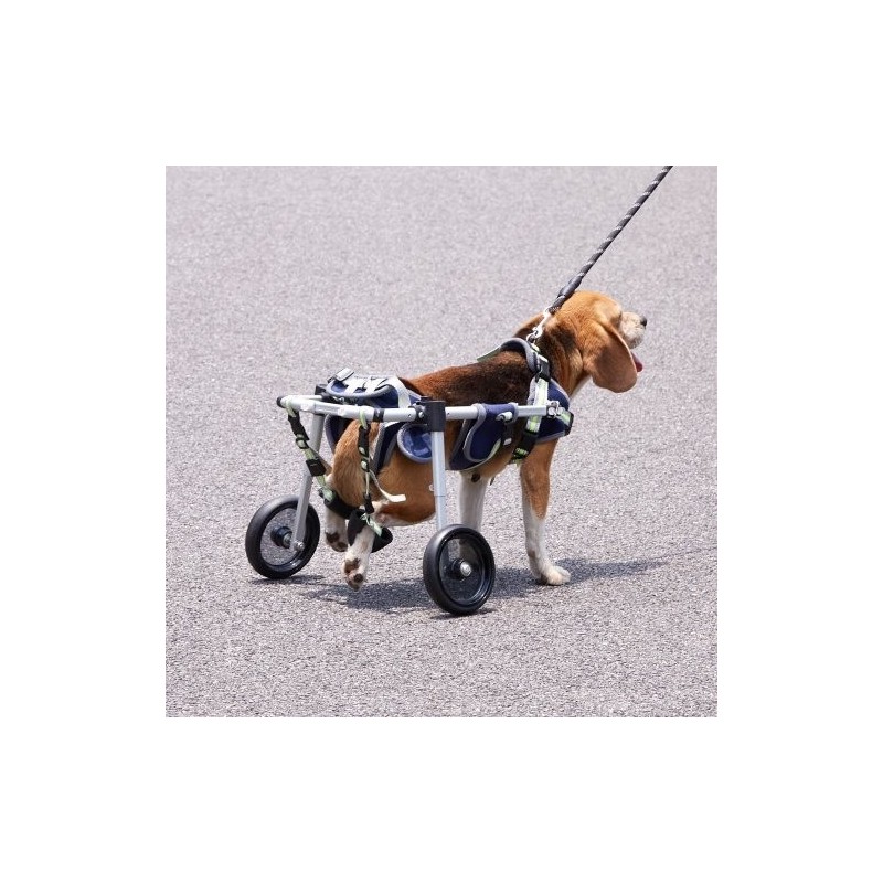 Koiran pyörätuoli takajaloille ilmailuluokan alumiiniseos säädettävä XS iskunvaimentavilla pyörillä kevyt