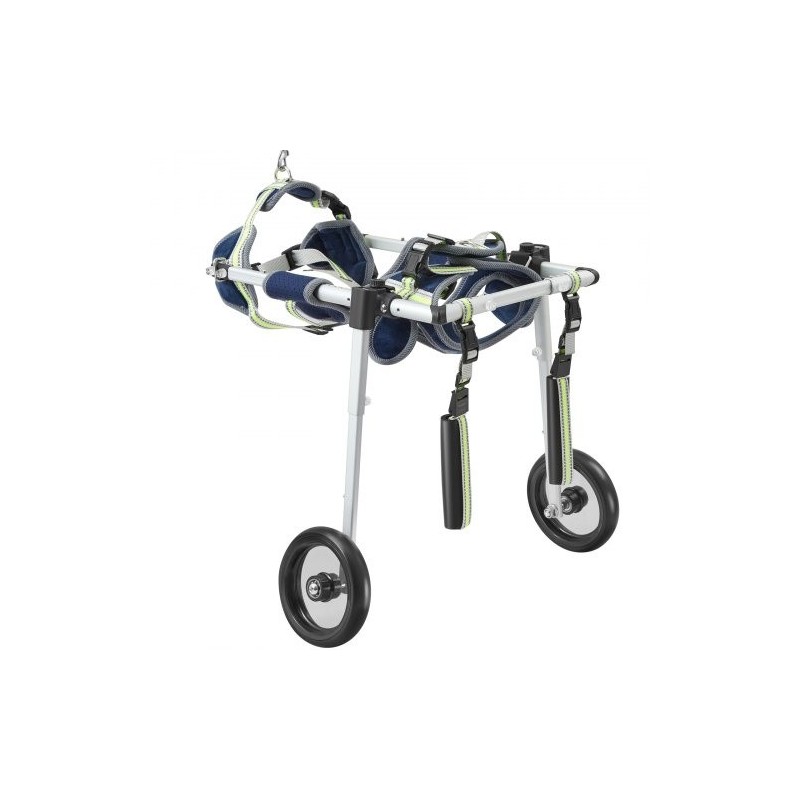 Koiran pyörätuoli takajaloille ilmailuluokan alumiiniseos säädettävä XS iskunvaimentavilla pyörillä kevyt