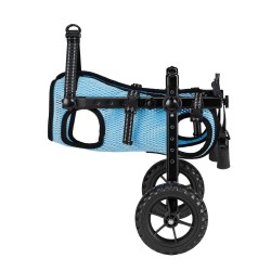 Koiran takajalkojen pyörätuoli kevyt alumiinirunko säädettävä ja iskunvaimentavilla pyörillä pienille koirille