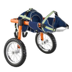 Koiran pyörätuoli takajaloille kevyt alumiinirunko 2 pyörää säädettävä 21,8–39,9 kg