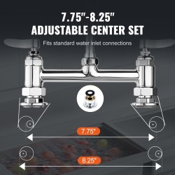 Keittiöhana messinkinen 66 senttimetriä korkea esihuuhteluruiskulla 30,5 senttimetriä kääntyvällä juoksuputkella