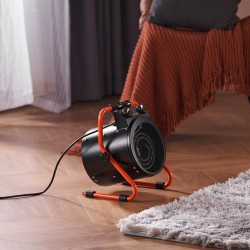 Kasvihuonelämmitin 2000W pieniin ja keskisuuriin kasvihuoneisiin IP24 roiskesuoja 2-nopeutta teräsrunko kannettava