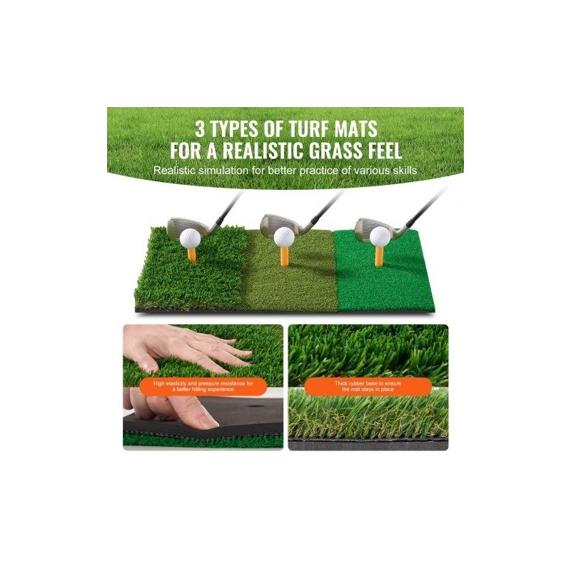 Golfharjoitusverkko 10x7 jalkaa 420D Oxford kangas lasikuitutangot sisä ja ulkokäyttöön kolme kohdealuetta