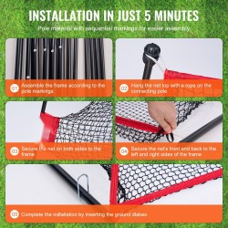 Golf-harjoitusverkko 3,29×0,95×2,17 m polyesteri Oxford-kangas lasikuiturunko kantolaukku