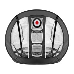 Golf harjoitusverkko Oxford kangas 840x720x550 mm 3 kohdealuetta pop up musta