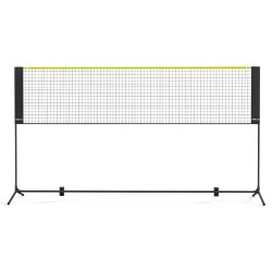 Kannettava monilajiverkko 3 02 m leveä rautarunko vaahtosuojalla säädettävä korkeus sulkapallolle ja pickleballille