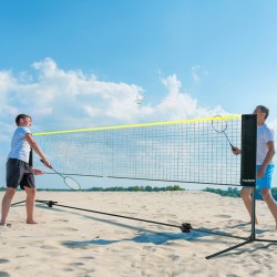 Monilajinen siirrettävä peliverkko rautaputkilla 5,1 m leveä säädettävä 0,9–1,55 m taittuva kantolaukku