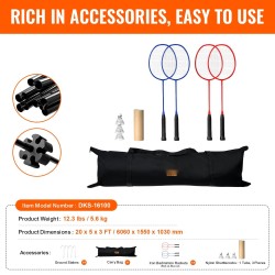 Monilajiverkko ulkokäyttöön ja sisäkäyttöön 6060 mm rautaputkirunko säädettävä korkeus