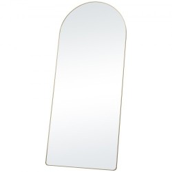 Täyspitkä kaareva lattiapeili räjähdyssuojatulla karkaistulla lasilla alumiinikehyksellä 180 x 76 cm