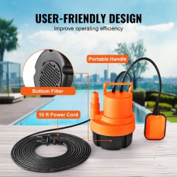 Upotettava käyttövesipumppu 320 W 6000 l/h 7 m nostokorkeus nailoni- ja lasikuiturunko