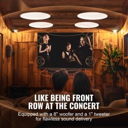 Upotettavat 8-tuumaiset kattokaiuttimet 4 kpl 100 watin teho