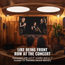 Upotettavat katto- ja seinäkaiuttimet 2 kpl 16,5 cm Bluetoothilla 150 watin