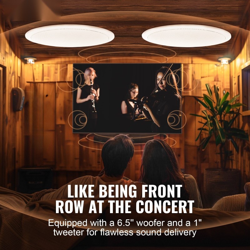 Upotettavat katto- ja seinäkaiuttimet 2 kpl 16,5 cm Bluetoothilla 150 watin