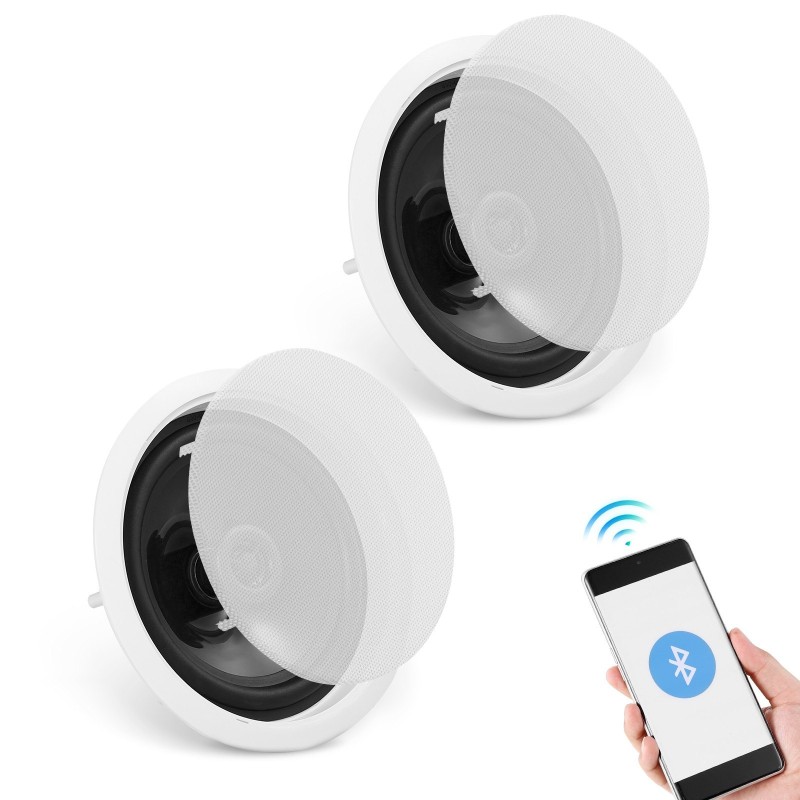 Upotettavat katto- ja seinäkaiuttimet 2 kpl 16,5 cm Bluetoothilla 150 watin