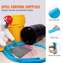 Imeytyssukat 76x1200 mm 12 kpl imevä materiaali uudelleenkäytettävä öljyille ja nesteille