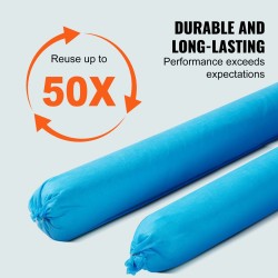 Imeytyssukat 76x1200 mm 12 kpl imevä materiaali uudelleenkäytettävä öljyille ja nesteille