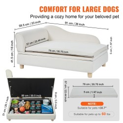 Lemmikkisohva samettikankaalla puurunko 50 kg kantavuus valkoinen