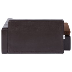 Lemmikkisohva nahkakankaalla keskikokoisille koirille ja kissoille musta 50 kg kantavuus