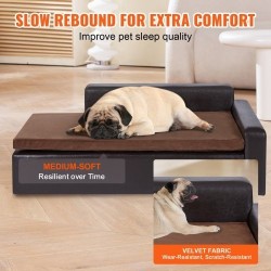 Lemmikkisohva nahkaverhoilu puurunko koirille ja kissoille 50 kg kantavuus