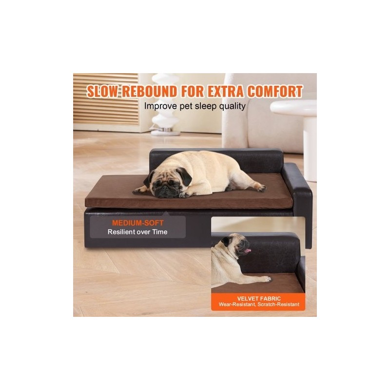 Lemmikkisohva nahkaverhoilu puurunko koirille ja kissoille 50 kg kantavuus