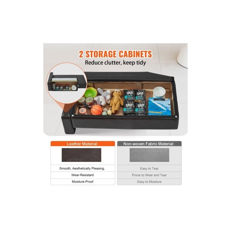 Lemmikkisohva nahkaverhoilu puurunko koirille ja kissoille 50 kg kantavuus