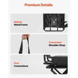 Metsästysjakkara kevyt kokoontaitettava teräsrunko 136 kilon kantavuus 360 asteen hiljainen kääntyvä istuin