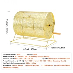 Arvontarumpu messinkipinnoitettu teräs 5000 lippua tai 200 pingispalloa