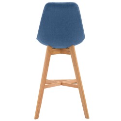 Cannes-baarijakkarat kangasverhoilulla, 2 kpl tammipuiset korkeat tuolit