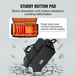 DJ-kaapelilaukku 1200D Oxford kangas ja nailon muovipohja 9 väliseinää pehmustettu olkahihna