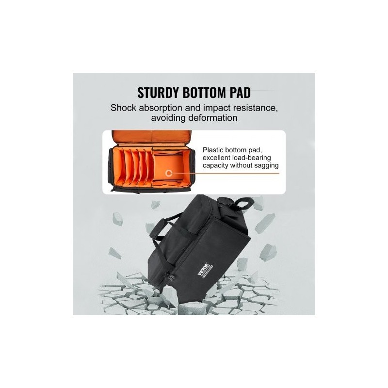 DJ-kaapelilaukku 1200D Oxford kangas ja nailon muovipohja 9 väliseinää pehmustettu olkahihna