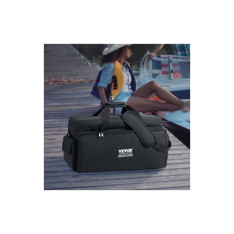 DJ-kaapelilaukku 1200D Oxford kangas ja nailon muovipohja 9 väliseinää pehmustettu olkahihna