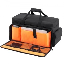 DJ-kaapelilaukku 1200D Oxford kangas ja nailon muovipohja 9 väliseinää pehmustettu olkahihna