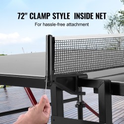 Pöytätennispöytä alumiinimuovilevy UV-pinnoite täysikokoinen jaettava kahteen puolikkaaseen lukittavat pyörät kymmenen minuutin