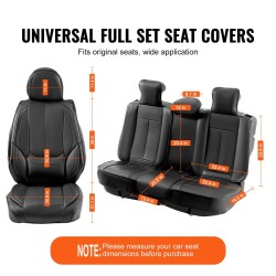 Istuinsuojat hengittävä tekonahka 13 kpl turvatyynyille yhteensopiva etu ja takaistuimille