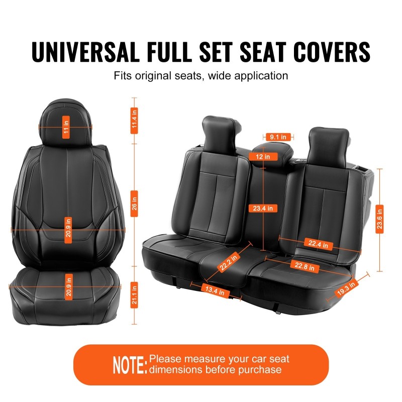 Istuinsuojat hengittävä tekonahka 13 kpl turvatyynyille yhteensopiva etu ja takaistuimille