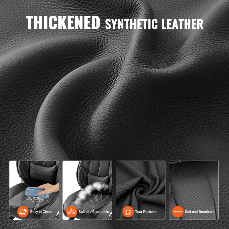 Istuinsuojat hengittävä tekonahka 13 kpl turvatyynyille yhteensopiva etu ja takaistuimille