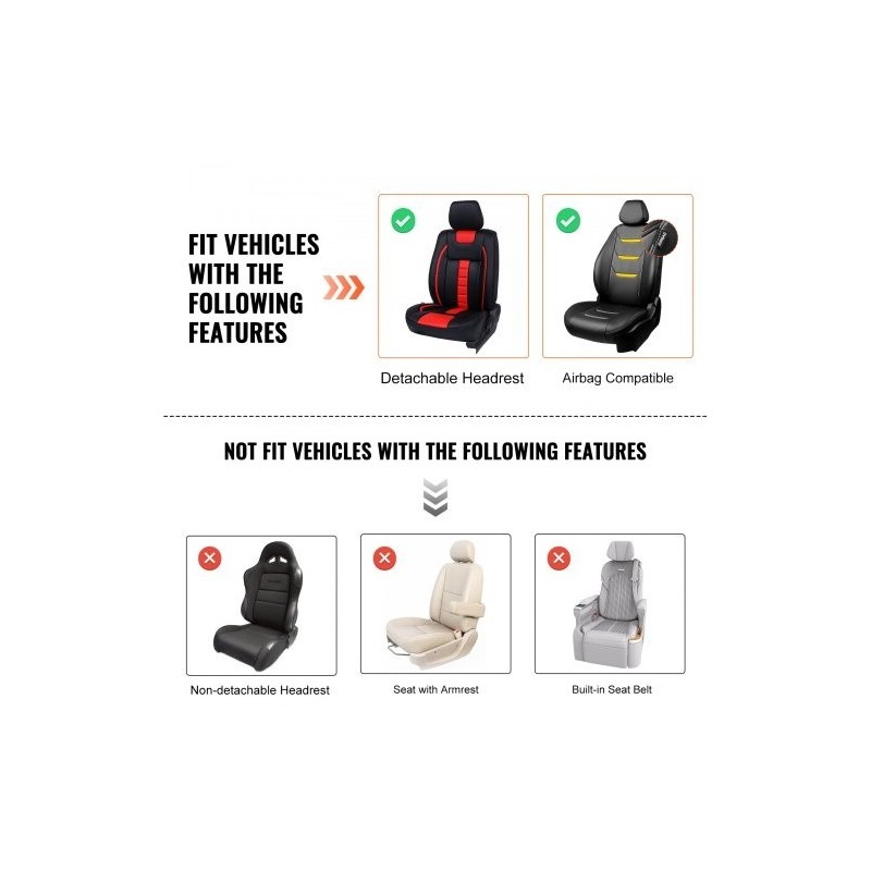 Etuistuinsuojat kaksi kappaletta keinonahkaiset harmaat yleismalliset ilmatyynyjen kanssa yhteensopiva puoliavoin muotoilu