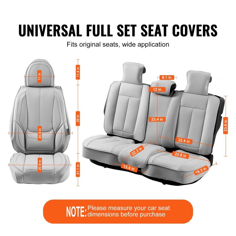 Istuinsuojat 13 kpl hengittävä keinonahka etu- ja takapenkille harmaa